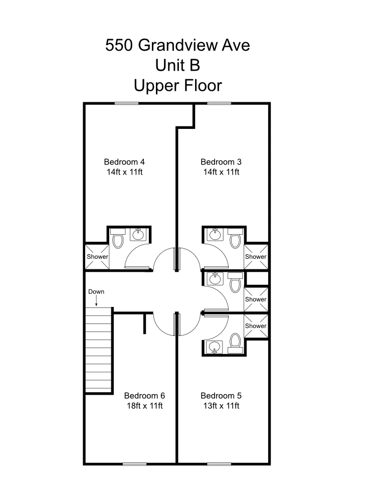 Indiana PA Apartment - 550 Grandview Ave: Floorplan